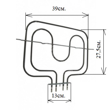 Н-0252 ГОРЕН НАГРЕВАТЕЛ 1600+1000W VESTEL CROWN VENUS VOLTEL
