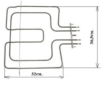 Кликни за увеличение Н-0361 НАГРЕВАТЕЛ ПЕЧКА WHIRPOOL 900+1600W 0