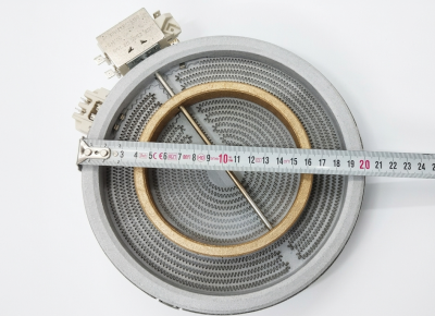 ПЛОЧА ЗА СТЪКЛОКЕРАМИЧЕН ПЛОТ 2 ЗОНИ 1700+700W Ф200мм 0